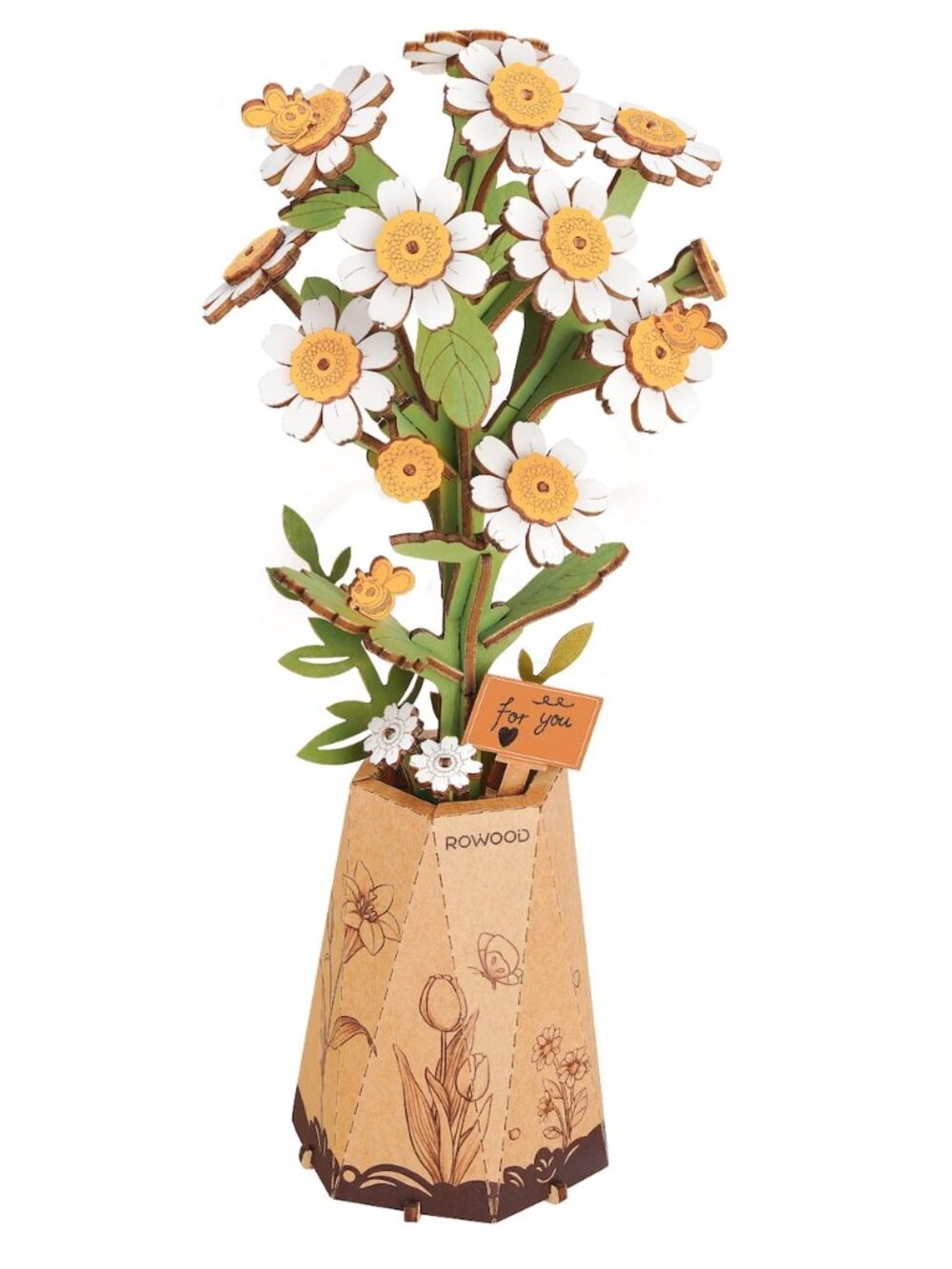 Rowood Wooden Bloom Craft Puzzle - Chamomile